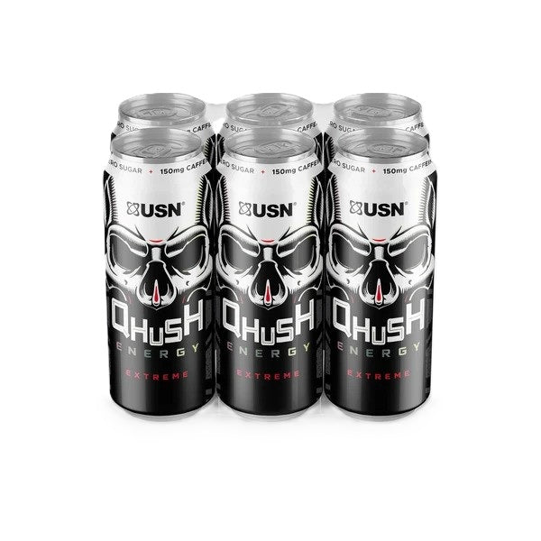Qhush Energy Drink, Original - 6 x 500 ml.