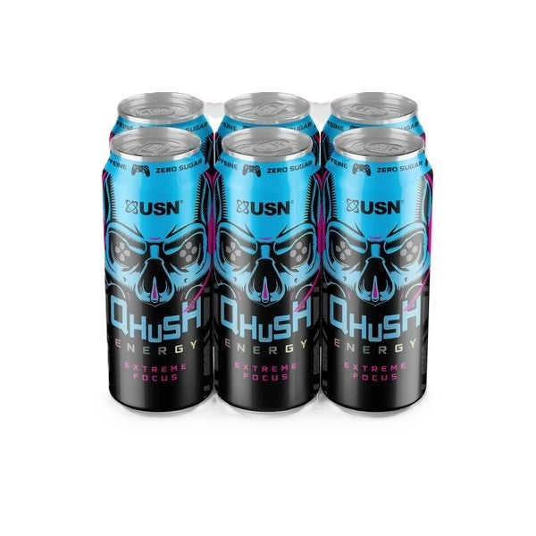 Qhush Energy Drink, Gaming - 6 x 500 ml.