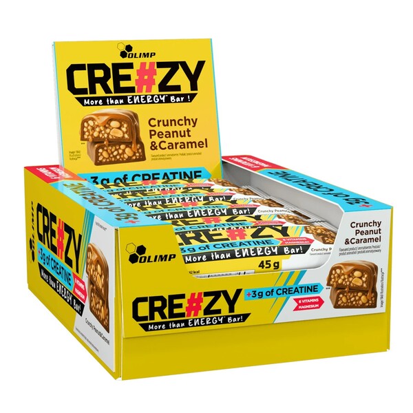 Cre#zy Creatine Bar, Crunchy Peanut & Caramel - 20 x 45g