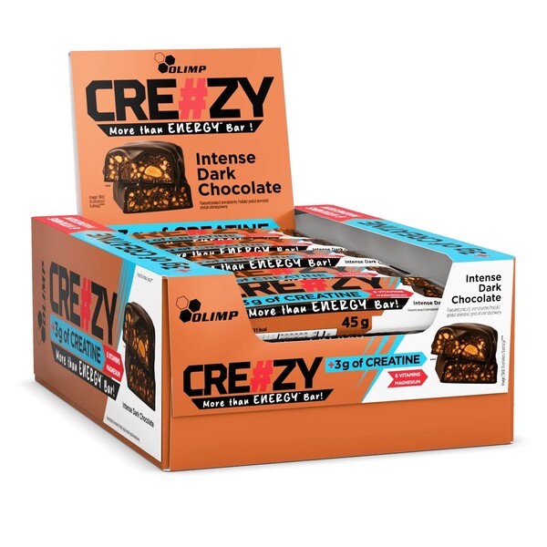 Cre#zy Creatine Bar, Intense Dark Chocolate - 20 x 45g