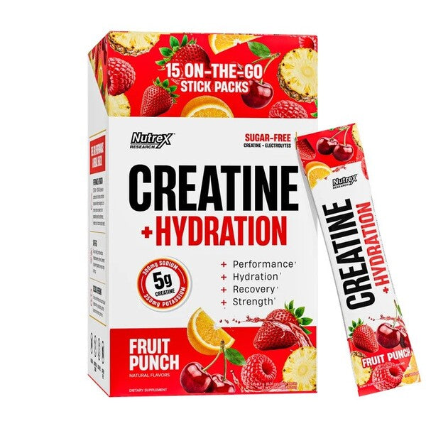 Creatine + Hydration, Fruit Punch - 15 x 8.7g