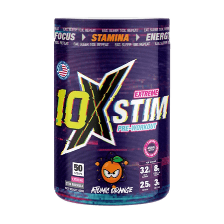 10x Stim Pre-workout 600g - Atomic Orange Flavour