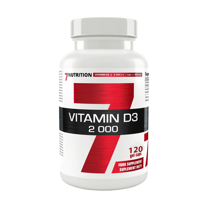 7 Nutrição Vitamina D 2000UI - 120 Cápsulas 