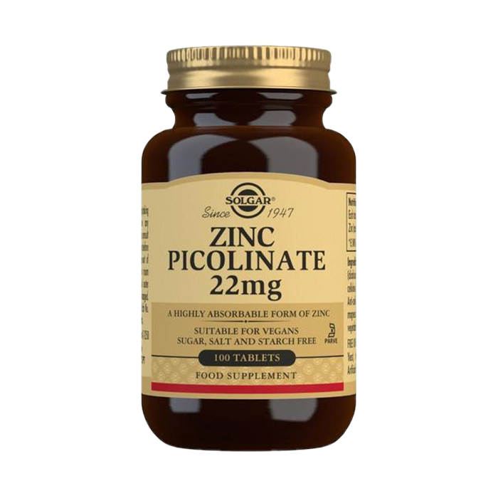 Solgar Zinco Picolinate - 100 pastilhas