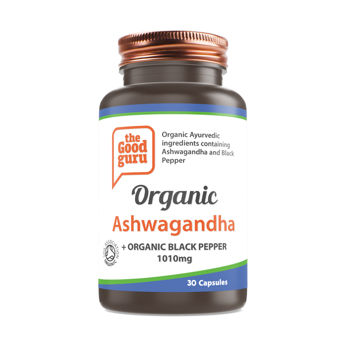 The Good Guru Organic Ashwagandha + Organic Black Pepper - 30 Caps
