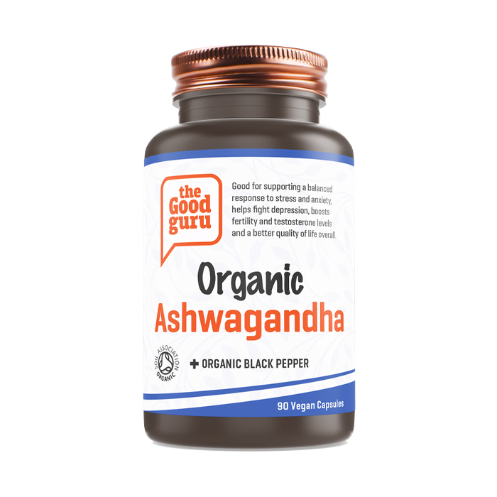The Good Guru Organic Ashwagandha + Organic Black Pepper - 90 Caps