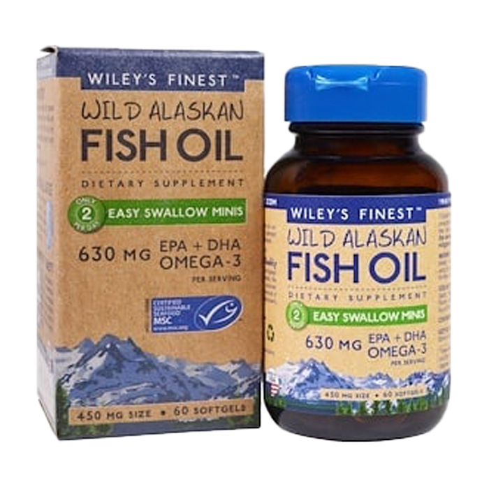 Wileys Finest Fish Oil Easy Swallow Minis - 60 cápsulas 